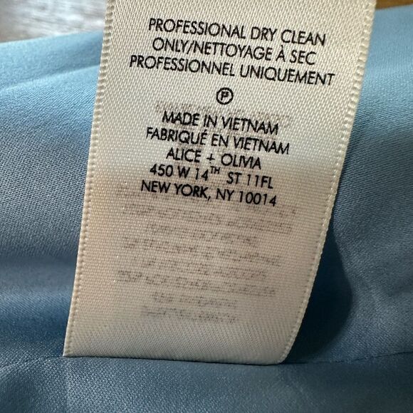 Alice + Olivia Denny‎ Blazer Linen Blend Chambray One Button Size 8 - Picture 12 of 14